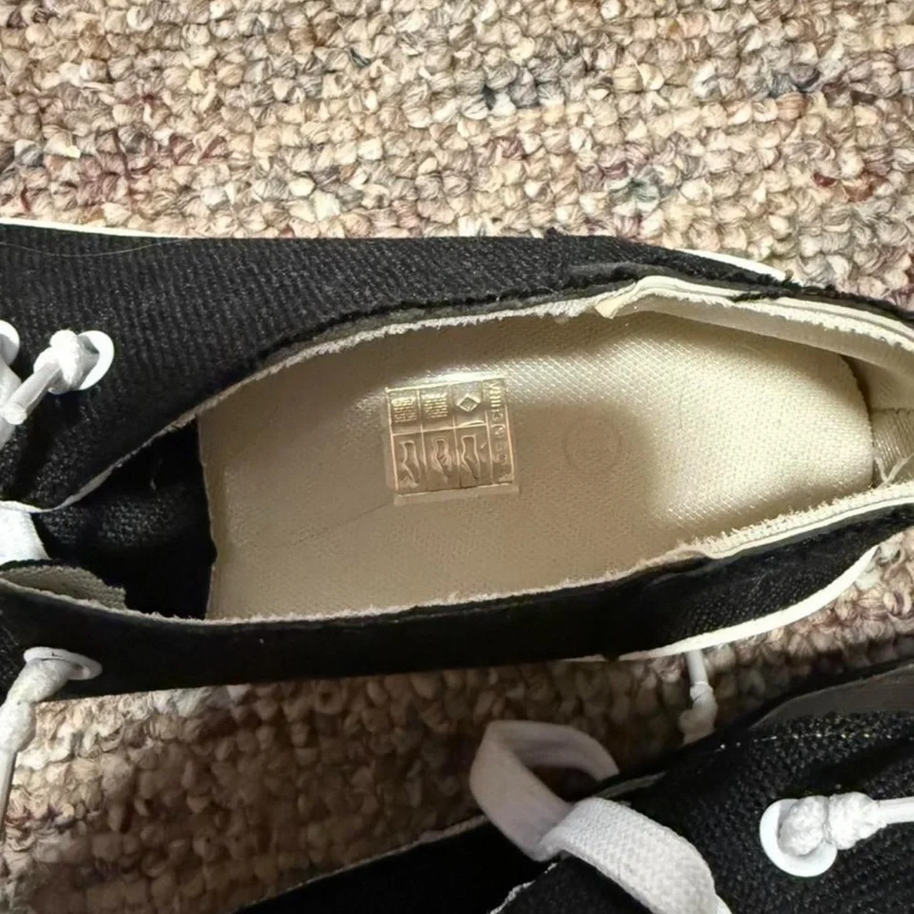 black canvas slip-on shoes women’s size 8